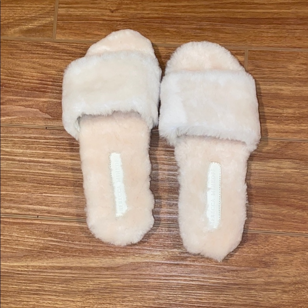 Rebecca Minkoff Sheep Fur Slippers - Never Worn